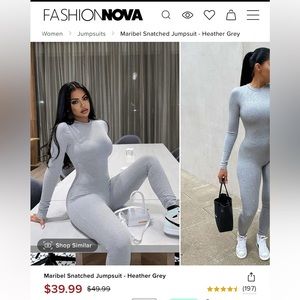 Maribel Snatched Jumpsuit - Heather Grey